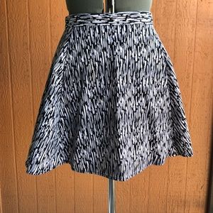 Black and white skater skirt